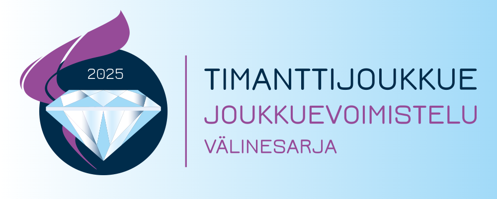 Timanttijoukkue 2025 väline logo sininen pohja