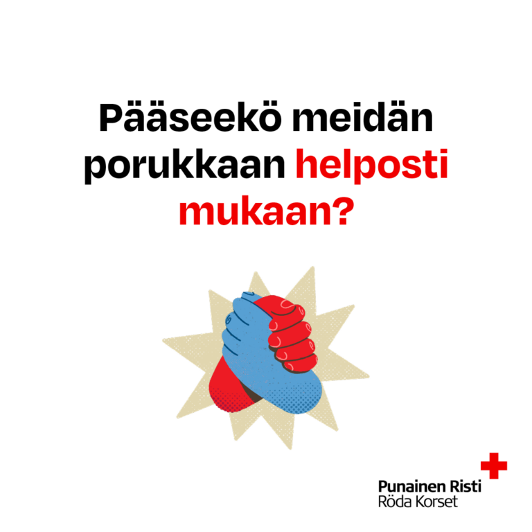 Kuvassa lukee pääsekö meidän porukkaan helposti mukaan? Se on osa rasismin vastaisen viikon kampanjaa.