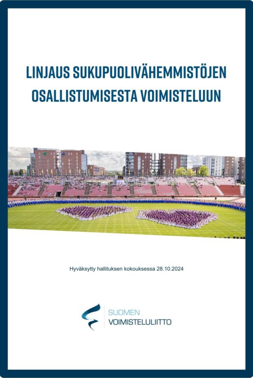 Linjaus sukupuolivähemmistöjen osallistumisesta voimisteluun -tiedoston kansi.