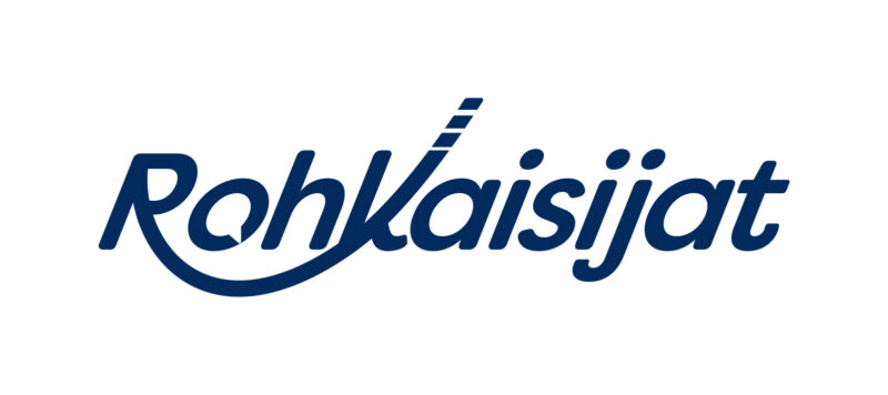 Rohkaisijoiden logo, jossa lukee "Rohkaisijat"